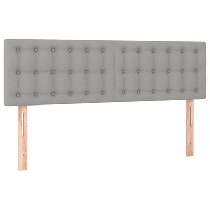 Hoofdborden 2 St 72X5X78/88 Cm Stof Lichtgrijs 144 cm Laag