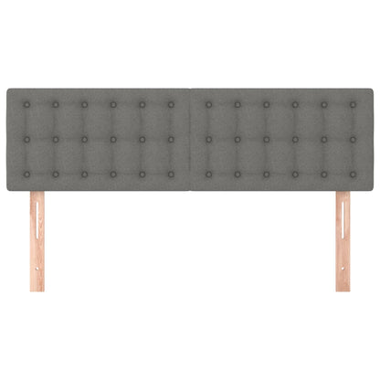 Hoofdborden 2 St 72X5X78/88 Cm Stof Donkergrijs 1 144 cm Laag