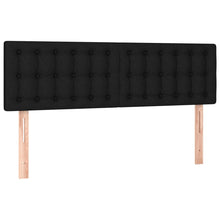 Hoofdborden 2 st 72x5x78/88 cm stof zwart 1 144 cm Zwart