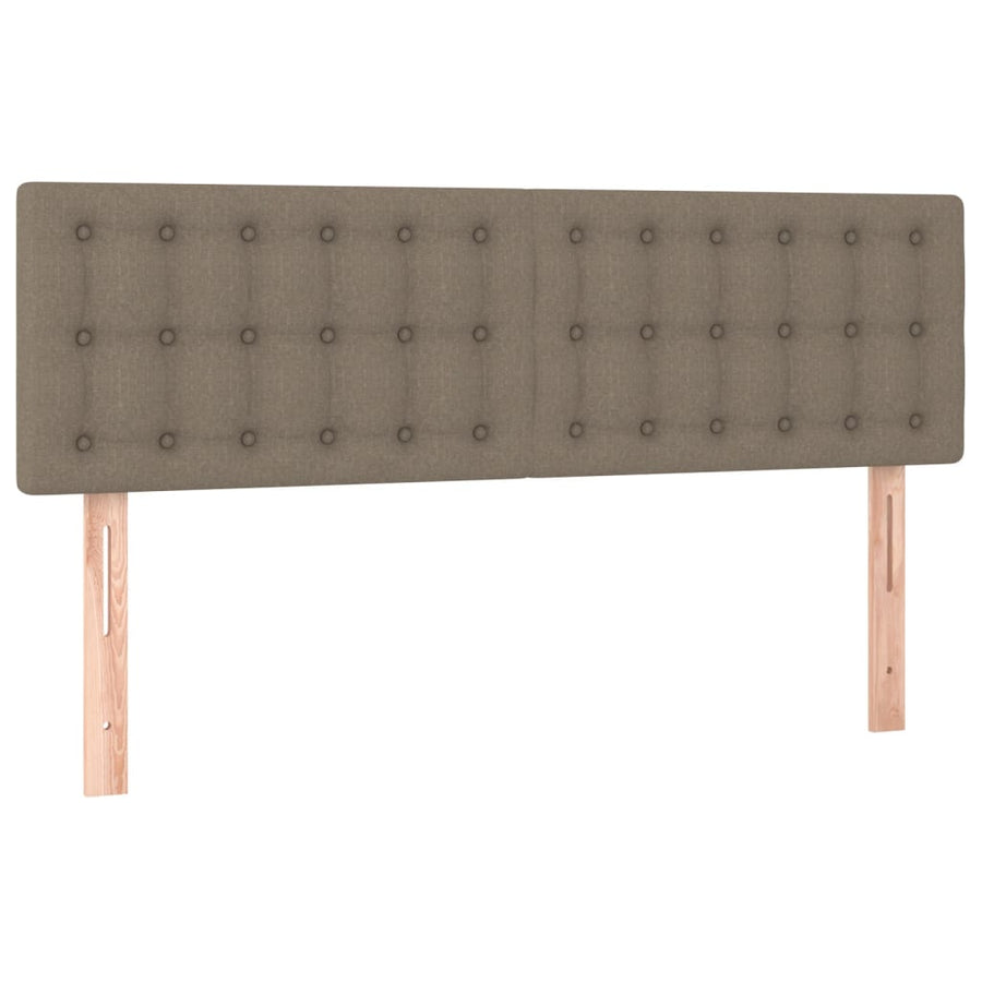 Hoofdborden 2 St 72X5X78/88 Cm Stof Taupe 144 cm Laag