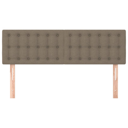 Hoofdborden 2 St 72X5X78/88 Cm Stof Taupe 144 cm Laag