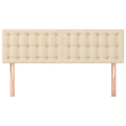 Hoofdborden 2 St 72X5X78/88 Cm Stof Kleurig Crème 144 cm Laag