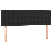 Hoofdbordem 2 St 72X5X78/88 Cm Kunstleer Zwart 144 cm Laag