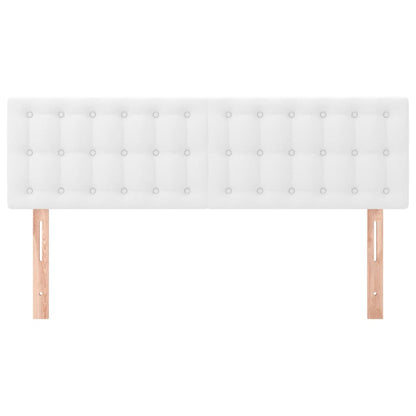 Hoofdborden 2 St 72X5X78/88 Cm Kunstleer Wit 144 cm Laag