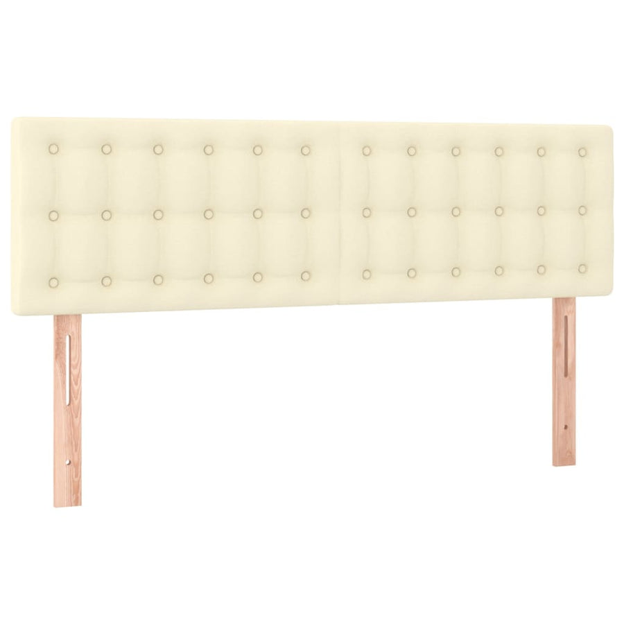 Hoofdborden 2 St 72X5X78/88 Cm Kunstleer Kleurig 1 144 cm crème