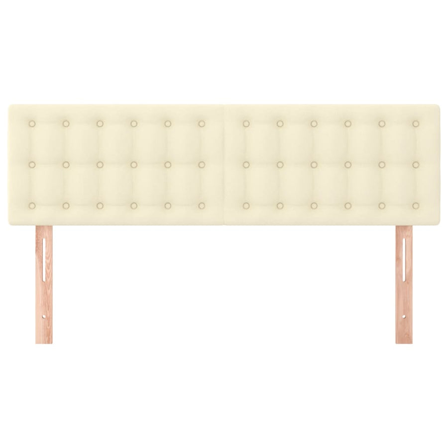 Hoofdborden 2 St 72X5X78/88 Cm Kunstleer Kleurig 1 144 cm crème