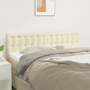 Hoofdborden 2 st 72x5x78/88 cm kunstleer crème