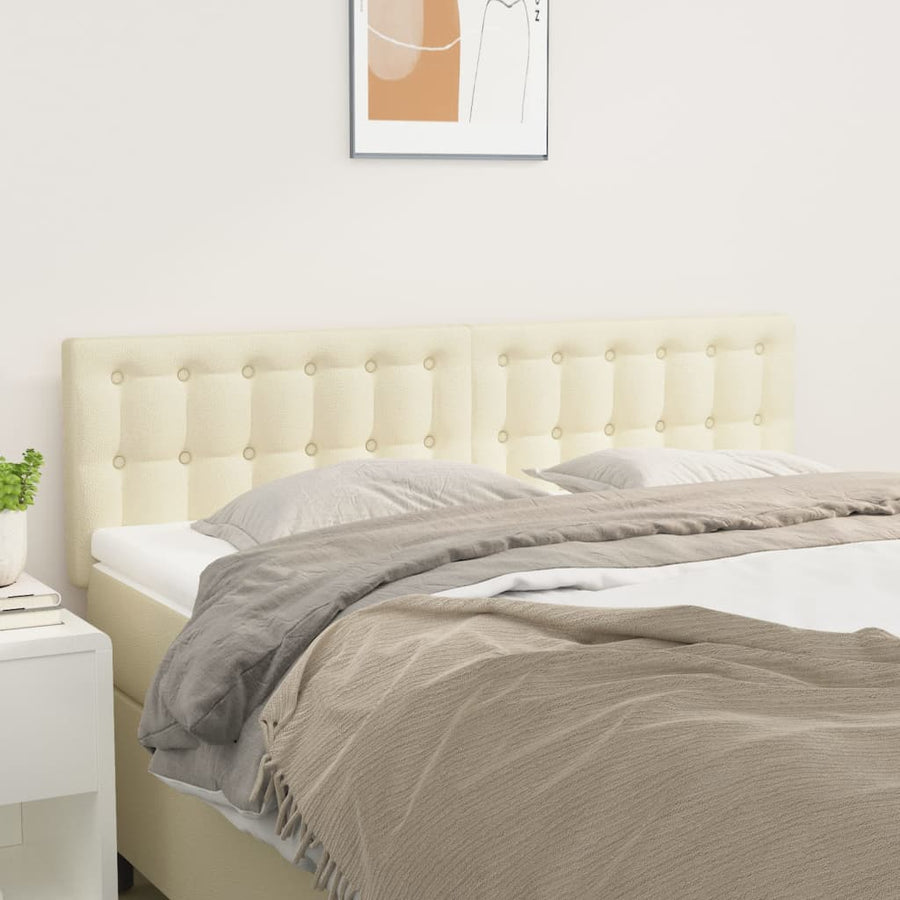 Hoofdborden 2 St 72X5X78/88 Cm Kunstleer Kleurig 1 144 cm crème