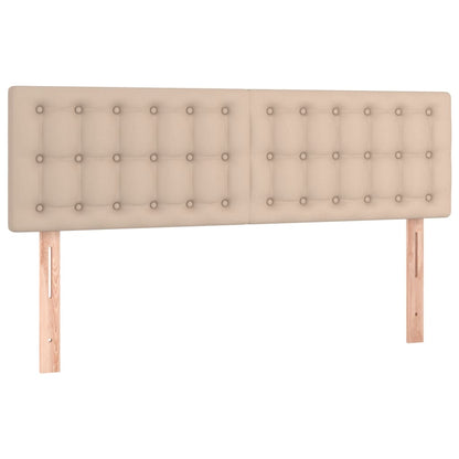 Hoofdborden 2 St 72X5X78/88 Cm Kunstleer Kleurig Cappuccino 144 cm Laag