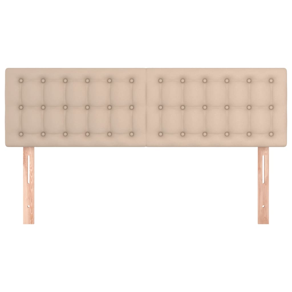 Hoofdborden 2 St 72X5X78/88 Cm Kunstleer Kleurig Cappuccino 144 cm Laag