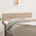 Hoofdborden 2 st 72x5x78/88 cm kunstleer cappuccinokleurig