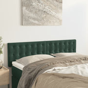 Hoofdbord 72x5x78/88 cm fluweel donkergroen (2 stuks)