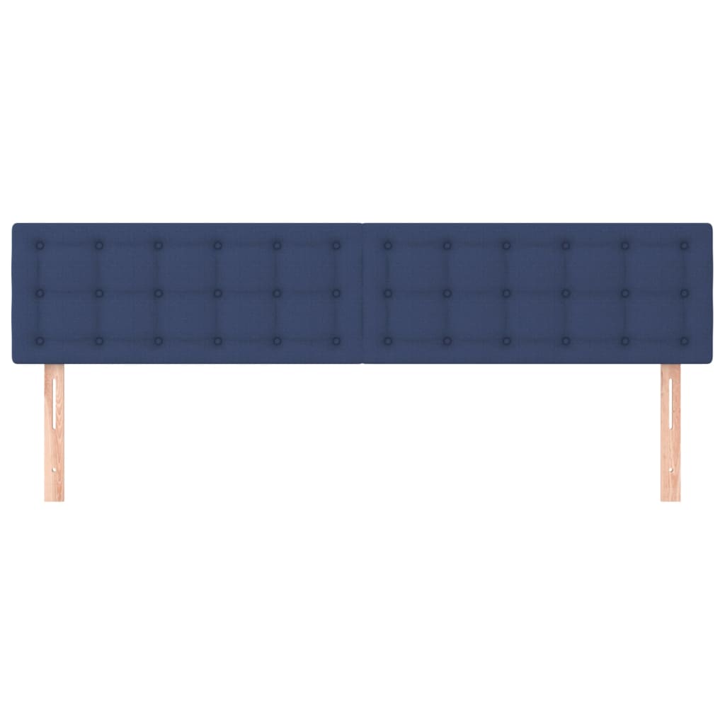 Hoofdborden 160x5x78/88 cm stof blauw