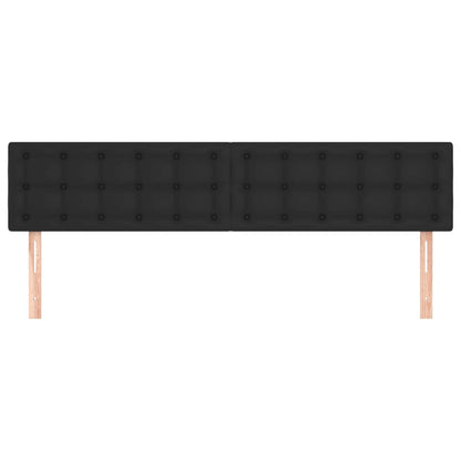 Hoofdborden 2 St 80X5X78/88 Cm Kunstleer Zwart 160 cm Laag