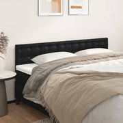 Hoofdborden 2 st 80x5x78/88 cm zwart kunstleer