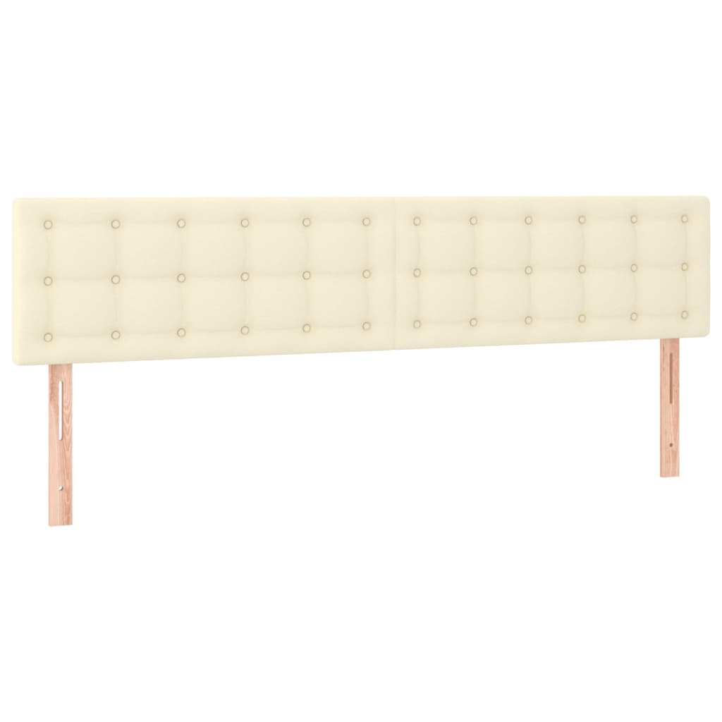 Hoofdborden 2 St 80X5X78/88 Cm Kunstleer Kleurig 1 160 cm crème