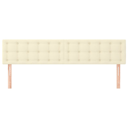 Hoofdborden 2 St 80X5X78/88 Cm Kunstleer Kleurig 1 160 cm crème