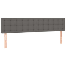 Hoofdborden 2 St 80X5X78/88 Cm Kunstleer Grijs 160 cm Laag