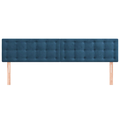 Hoofdborden 2 St 80X5X78/88 Cm Fluweel Donkerblauw 1 160 cm Laag