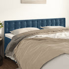 Hoofdborden 2 st 80x5x78/88 cm fluweel donkerblauw