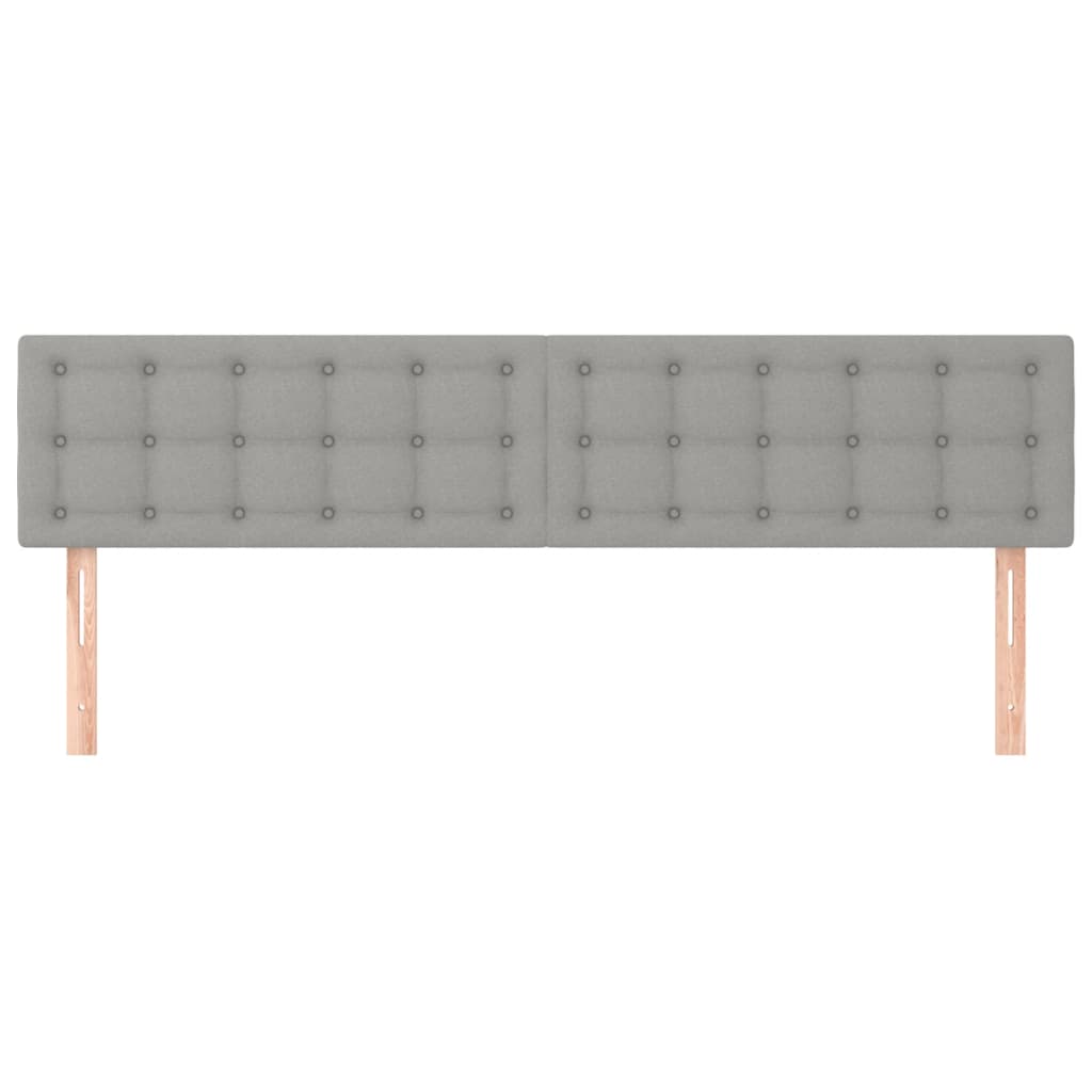 Hoofdborden 2 St 90X5X78/88 Cm Stof Lichtgrijs 180 cm Laag