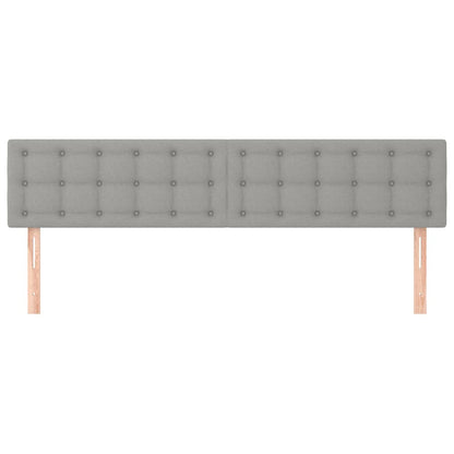 Hoofdborden 2 St 90X5X78/88 Cm Stof Lichtgrijs 180 cm Laag