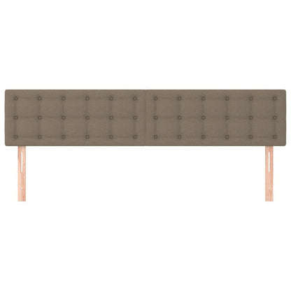 Hoofdborden 2 St 90X5X78/88 Cm Stof Taupe 1 180 cm Laag