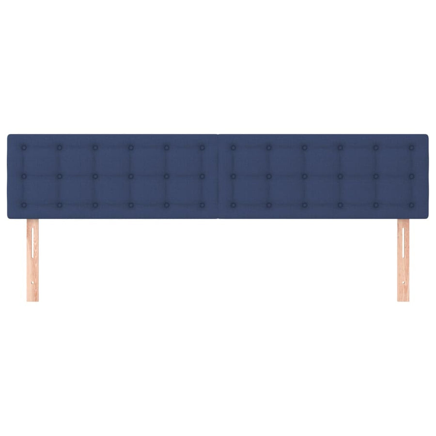 Hoofdborden 2 St 90X5X78/88 Cm Stof Blauw 1 180 cm