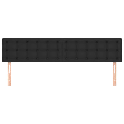 Hoofdborden 2 St 90X5X78/88 Cm Kunstleer Zwart 180 cm Laag