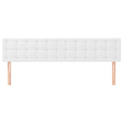 Hoofdborden 2 st 90x5x78/88 cm kunstleer wit
