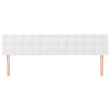 Hoofdborden 2 St 90X5X78/88 Cm Kunstleer Wit 180 cm Laag