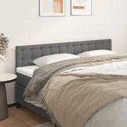 Hoofdborden 2 stuks 90x5x78/88 cm kunstleer grijs