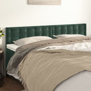 Hoofdborden 2 st 90x5x78/88 cm fluweel donkergroen