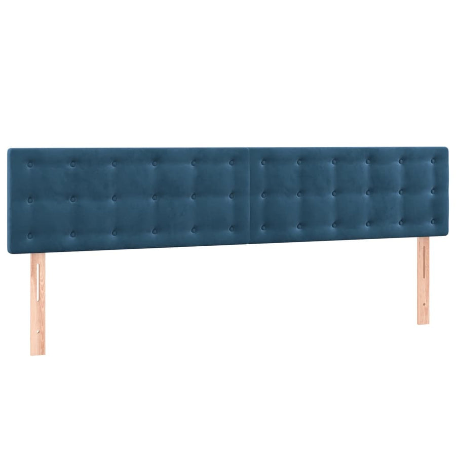 Hoofdborden 2 St 90X5X78/88 Cm Fluweel Donkerblauw 1 180 cm
