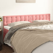 Hoofdborden 2 st 90x5x78/88 cm fluweel roze