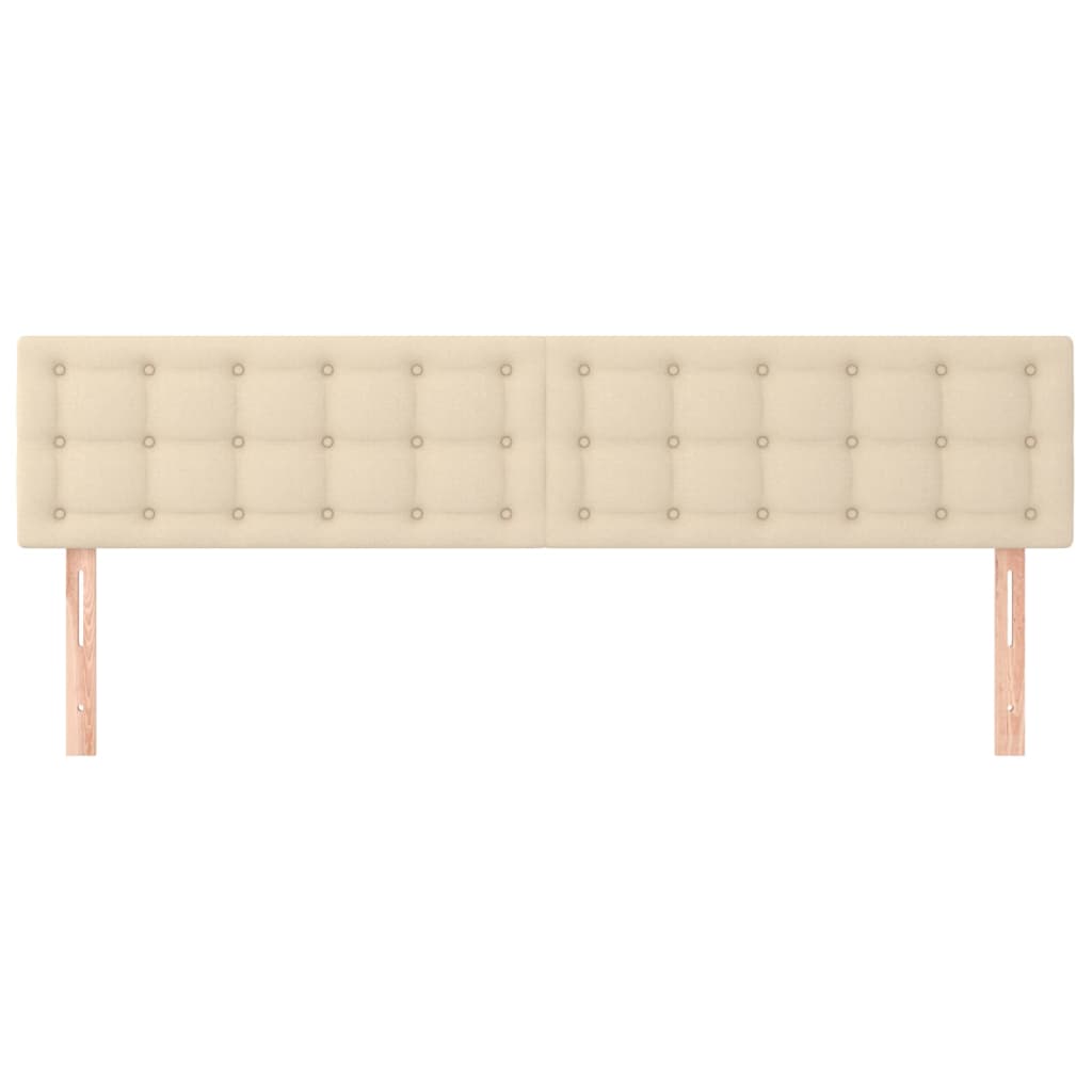 Hoofdborden 2 St 00X5X78/88 Cm Stof Kleurig Crème 200 cm Laag