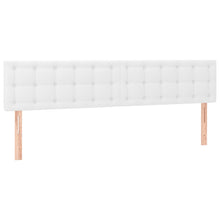 Hoofdborden 2 St 00X5X78/88 Cm Kunstleer Wit 200 cm Laag