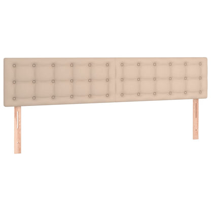 Hoofdborden 2 St 00X5X78/88 Cm Kunstleer Kleurig Cappuccino 200 cm Laag