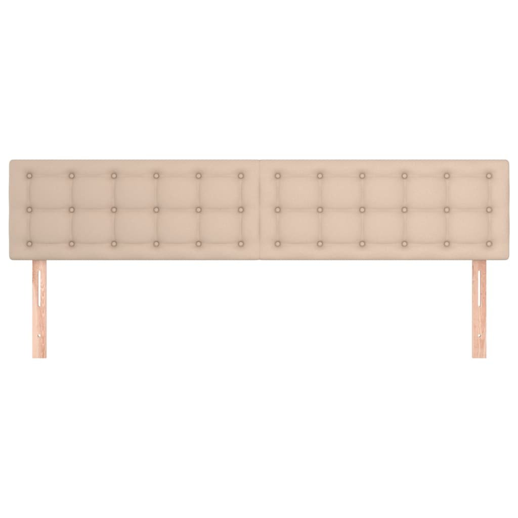 Hoofdborden 2 St 00X5X78/88 Cm Kunstleer Kleurig Cappuccino 200 cm Laag