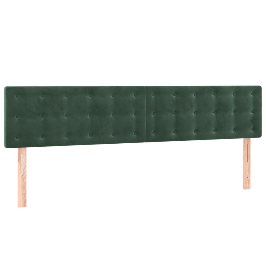 Hoofdborden 2 St 00X5X78/88 Cm Fluweel Donkergroen 200 cm Laag