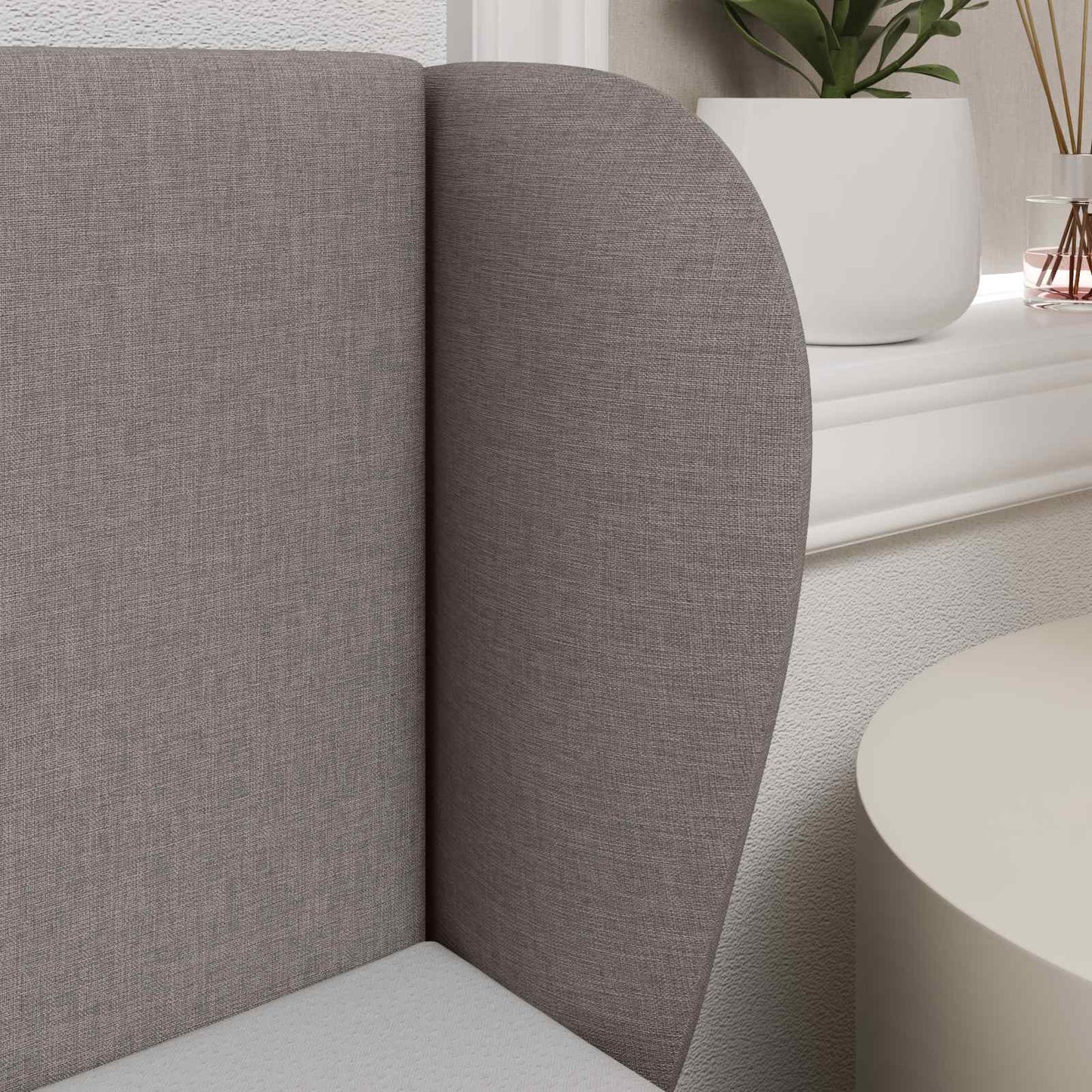 Hoofdbord oor Taupe 40 x 23 x 6 cm Stof