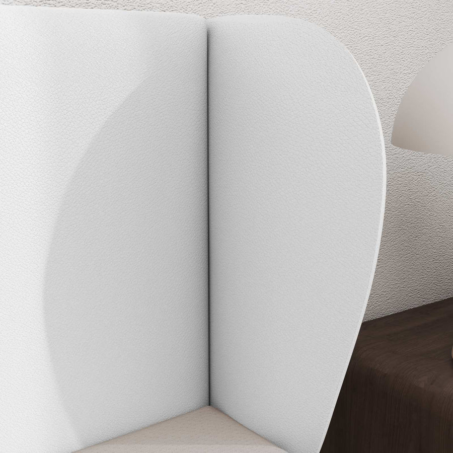 Hoofdbordoor Puur Wit 40 x 23 x 6 cm Foam en Engineered hout