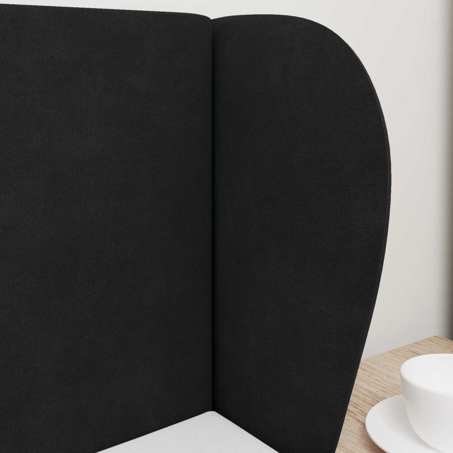 Hoofdbord oor Zwart 40 x 23 x 6 cm Fluweel