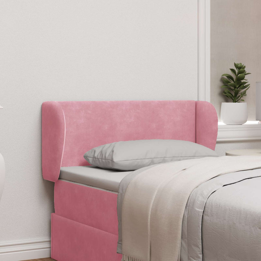 Hoofdbord oor Roze 40 x 23 x 6 cm Fluweel