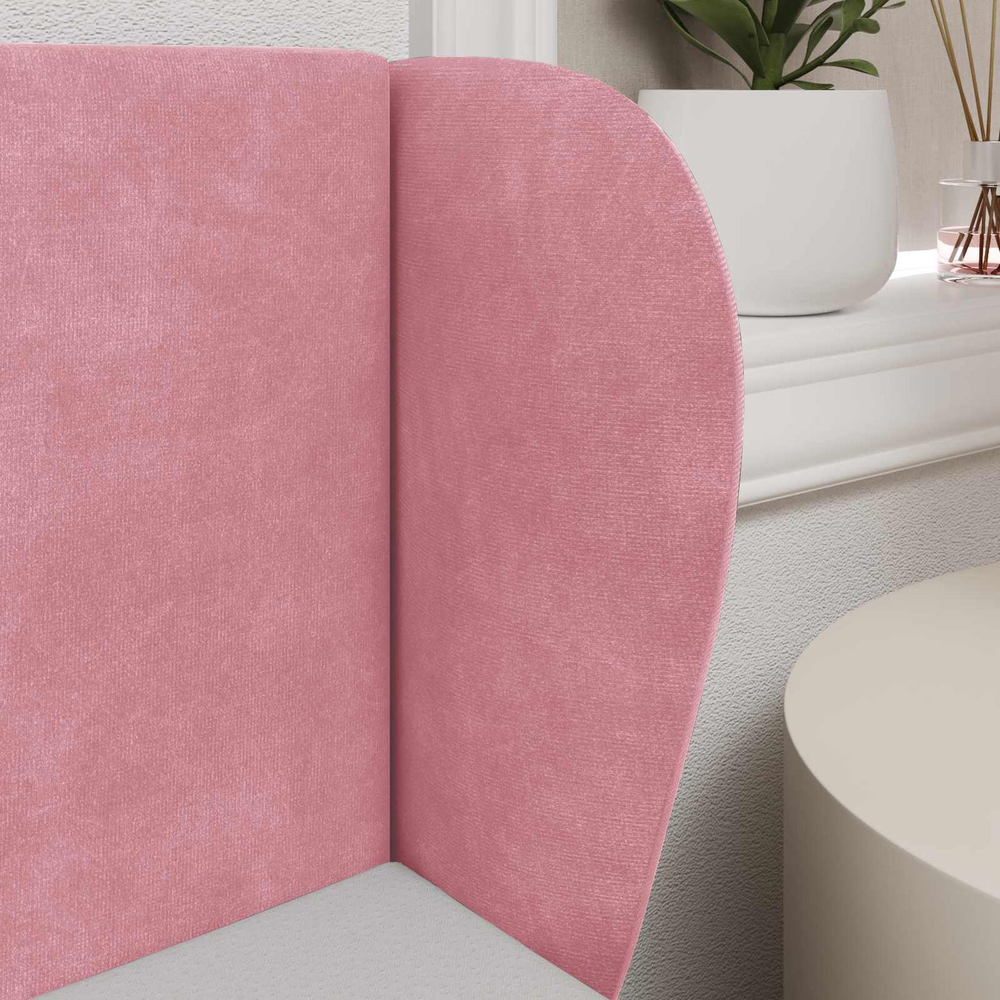 Hoofdbord oor Roze 40 x 23 x 6 cm Fluweel