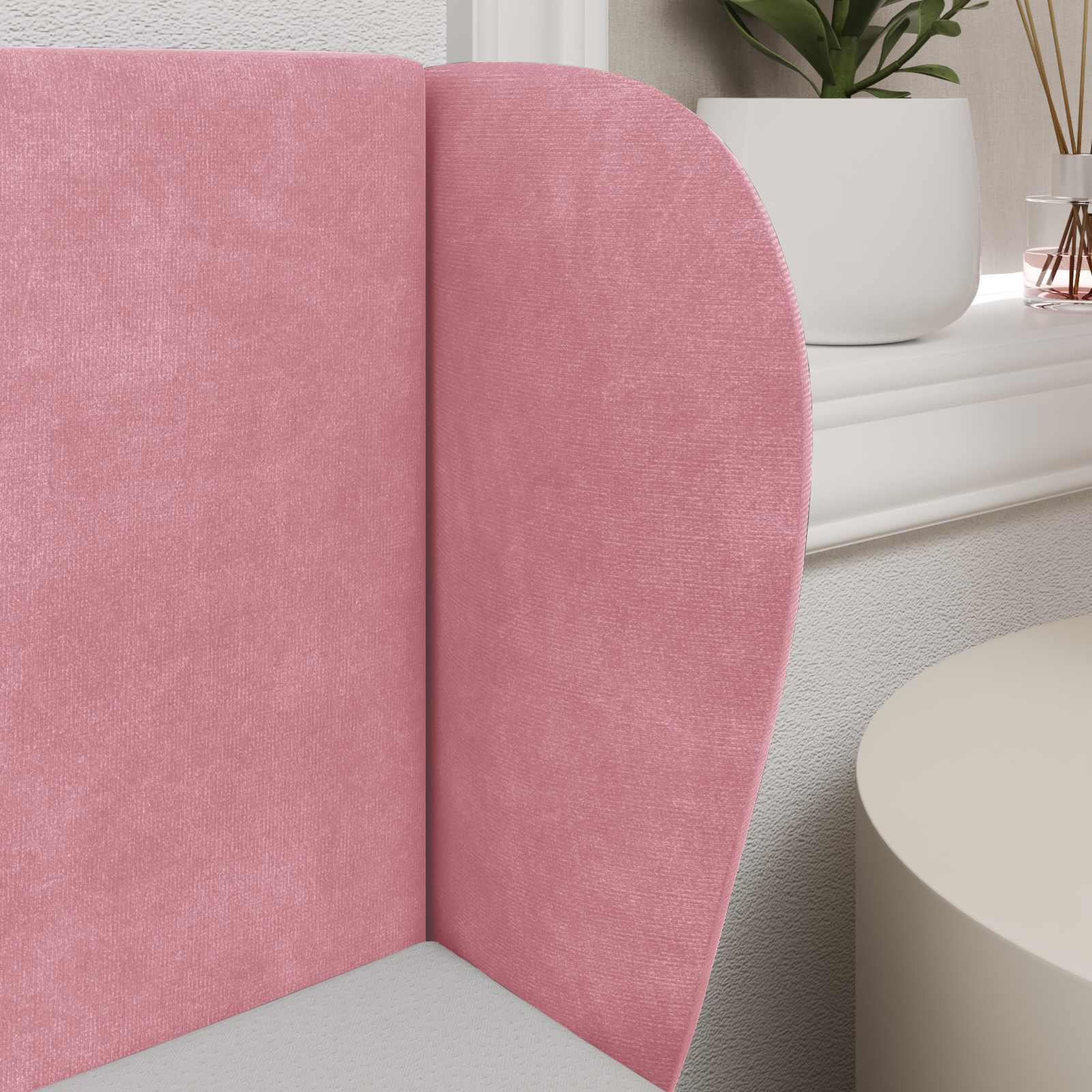 Hoofdbord oor Roze 40 x 23 x 6 cm Fluweel