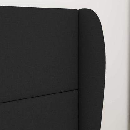 Hoofdbordoor Wandgemonteerd Zwart 80 x 23 x 6 cm Foam en Stof