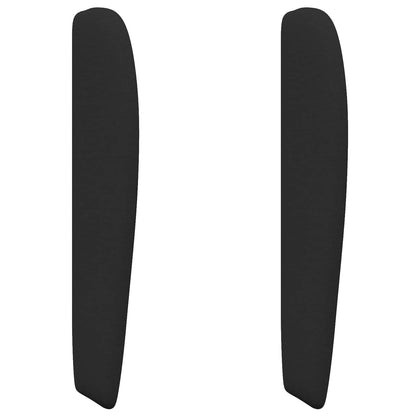 Hoofdbordoor Wandgemonteerd Zwart 80 x 23 x 6 cm Foam en Stof