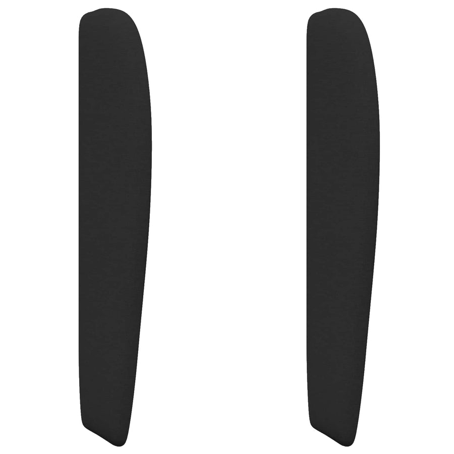 Hoofdbordoor Wandgemonteerd Zwart 80 x 23 x 6 cm Foam en Stof