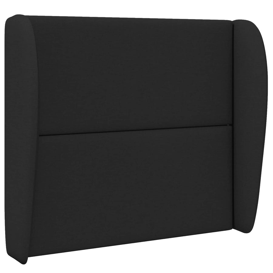 Hoofdbordoor Wandgemonteerd Zwart 80 x 23 x 6 cm Foam en Stof